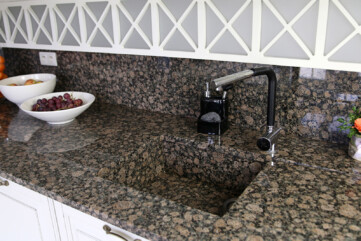 A washbasin -Baltic Brown granite