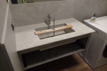 Bathroom worktops and sinks - Pietra Di Savoia Perla Quartz sinter