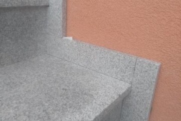 Stairs made of the Bainco New Cristal granite